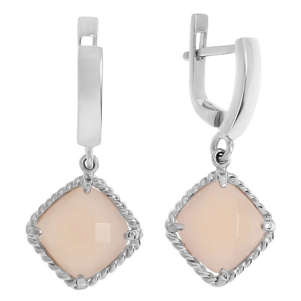 Серьги с халцедоном из Серебра
